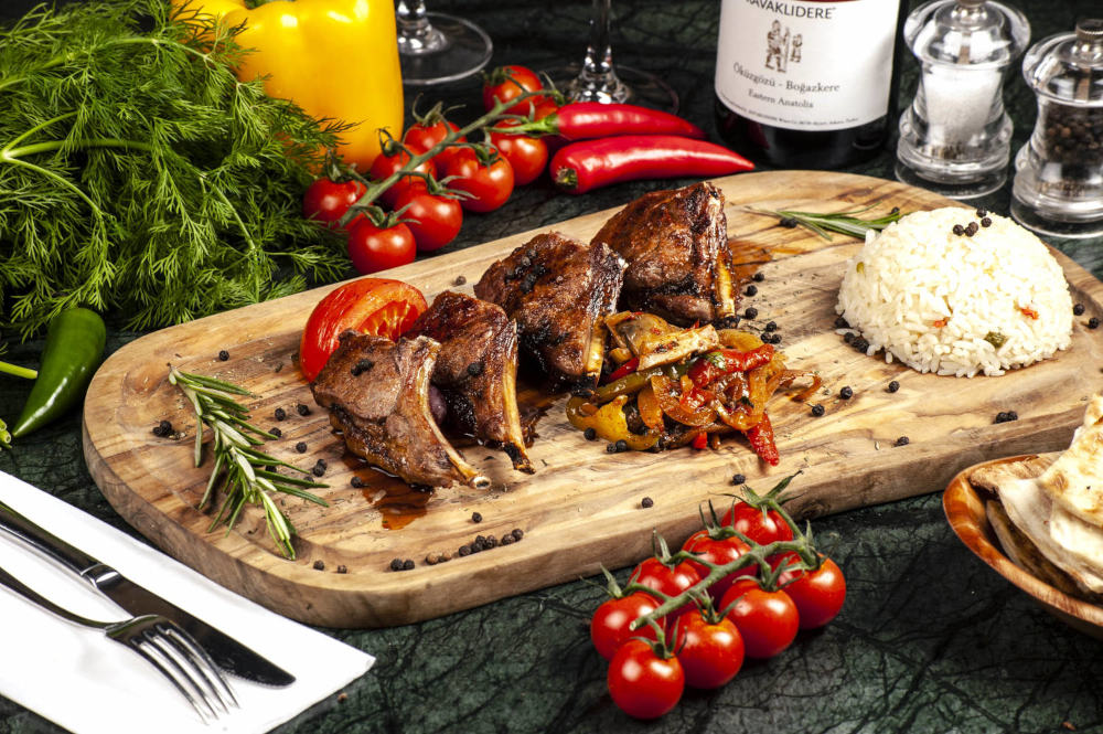 Charcoal-grilled food at Mekan